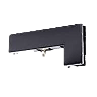 herraje para puerta flotante vidrio-vidrio negro