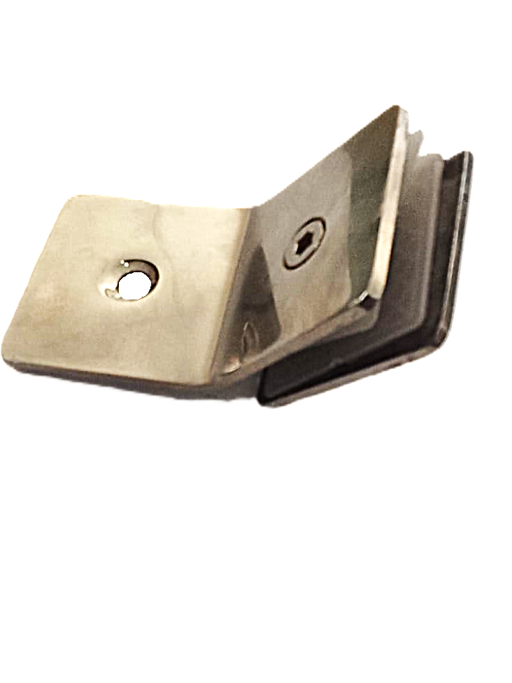 Conector 145° para mampara inoxidable