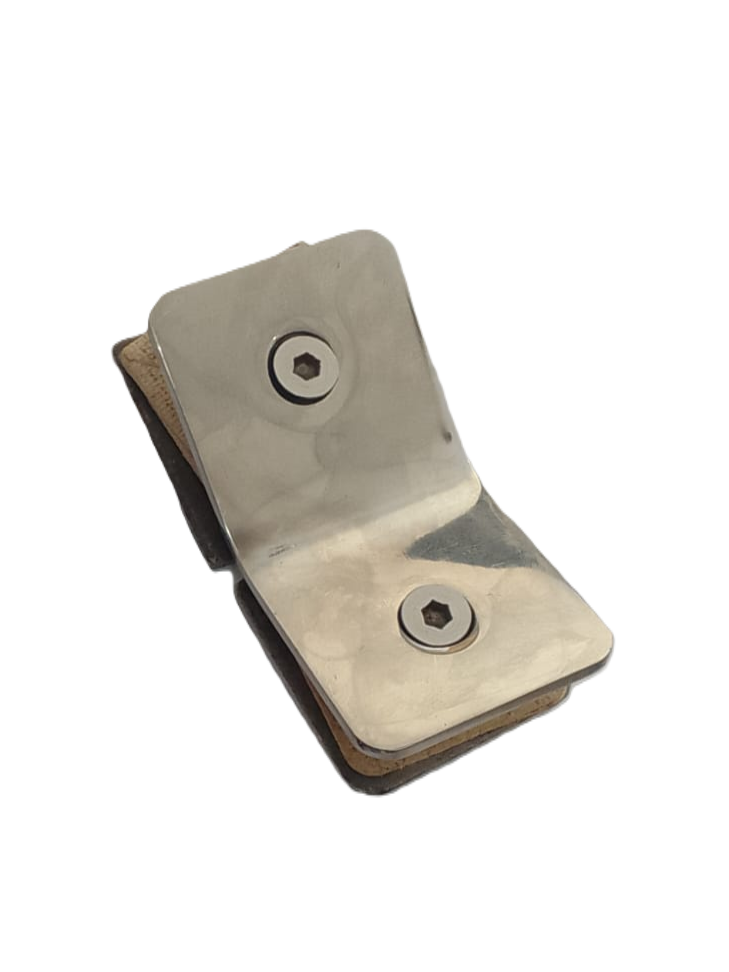 Conector 145° para mampara inoxidable