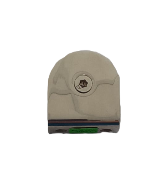 Conector ovalado simple para mampara inoxidable