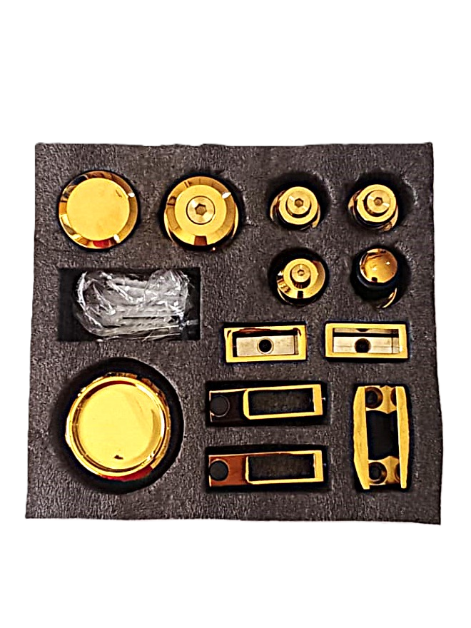 Herraje De Slider Para Riel rectangular Dorado 201